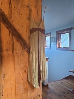 Sweetees Olive Green V-Neck Dress with Brown Accents